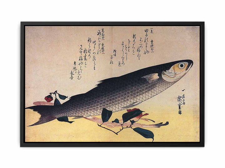 Hiroshige Grey mullet and camellia