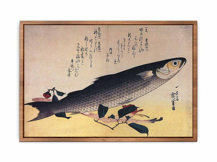 Hiroshige Grey mullet and camellia