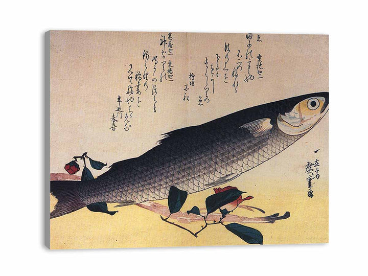 Hiroshige Grey mullet and camellia