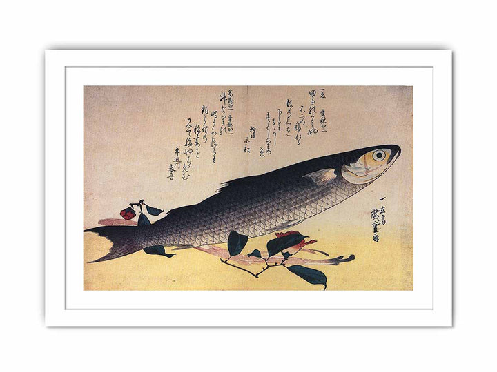 Hiroshige Grey mullet and camellia