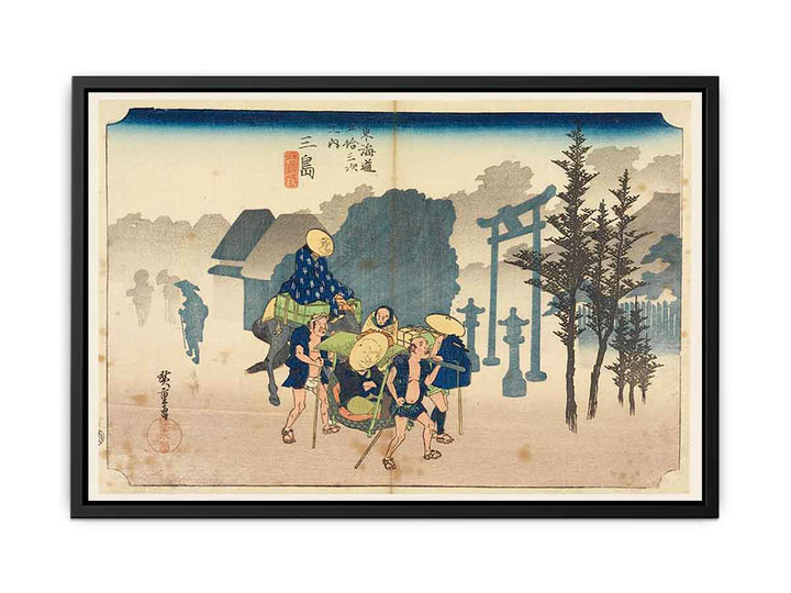 Print, Mishima, Morning Mist, in The Fifty-Three Stations of the Tokaido Road (Tokaido Gojusan Tsugi-no Uchi), ca. 1834