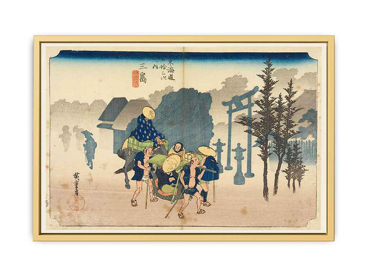 Print, Mishima, Morning Mist, in The Fifty-Three Stations of the Tokaido Road (Tokaido Gojusan Tsugi-no Uchi), ca. 1834