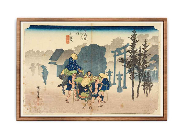 Print, Mishima, Morning Mist, in The Fifty-Three Stations of the Tokaido Road (Tokaido Gojusan Tsugi-no Uchi), ca. 1834