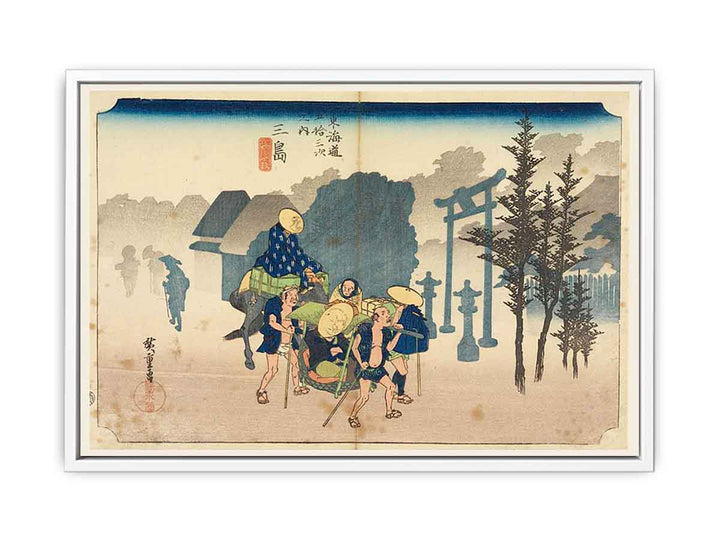 Print, Mishima, Morning Mist, in The Fifty-Three Stations of the Tokaido Road (Tokaido Gojusan Tsugi-no Uchi), ca. 1834