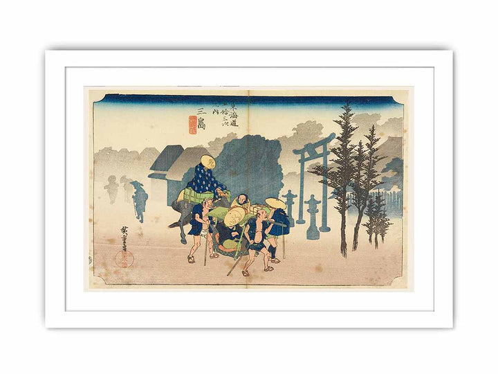 Print, Mishima, Morning Mist, in The Fifty-Three Stations of the Tokaido Road (Tokaido Gojusan Tsugi-no Uchi), ca. 1834