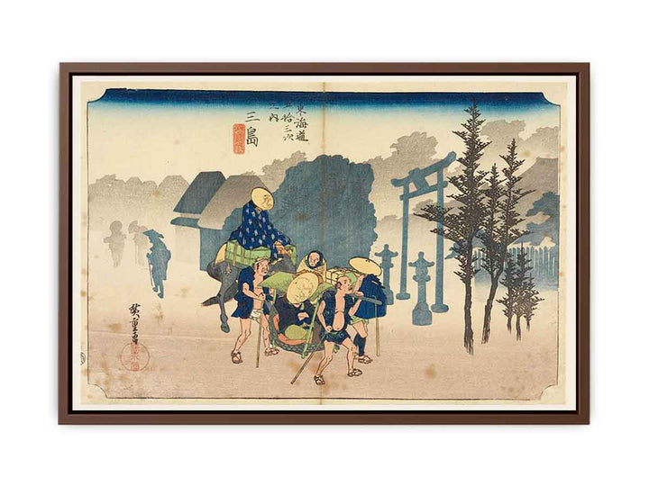 Print, Mishima, Morning Mist, in The Fifty-Three Stations of the Tokaido Road (Tokaido Gojusan Tsugi-no Uchi), ca. 1834