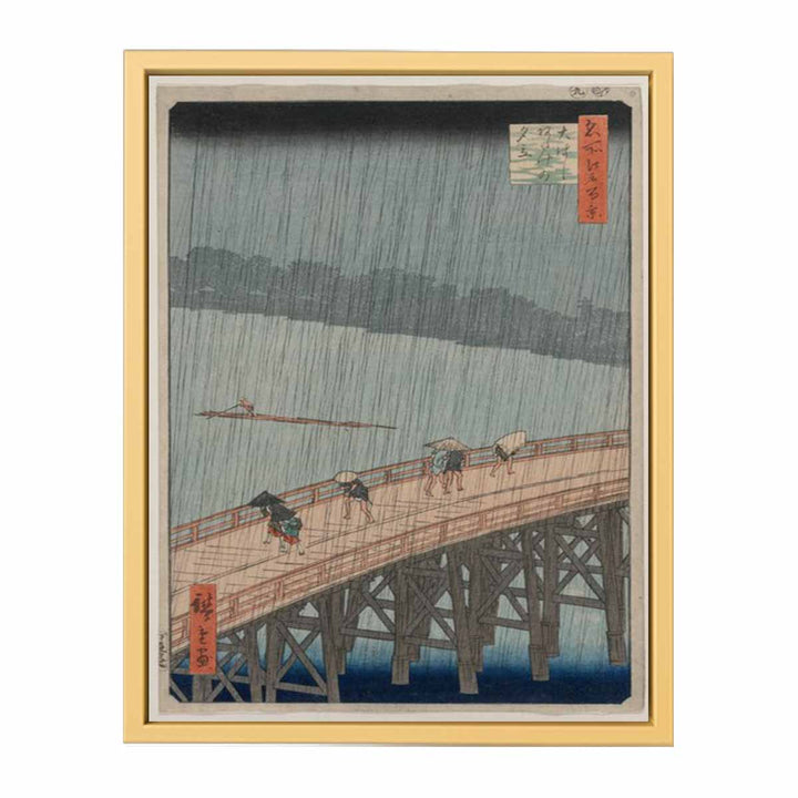 Sudden Shower over Shin-Ōhashi Bridge and Atake, from the series One Hundred Famous Views of Edo