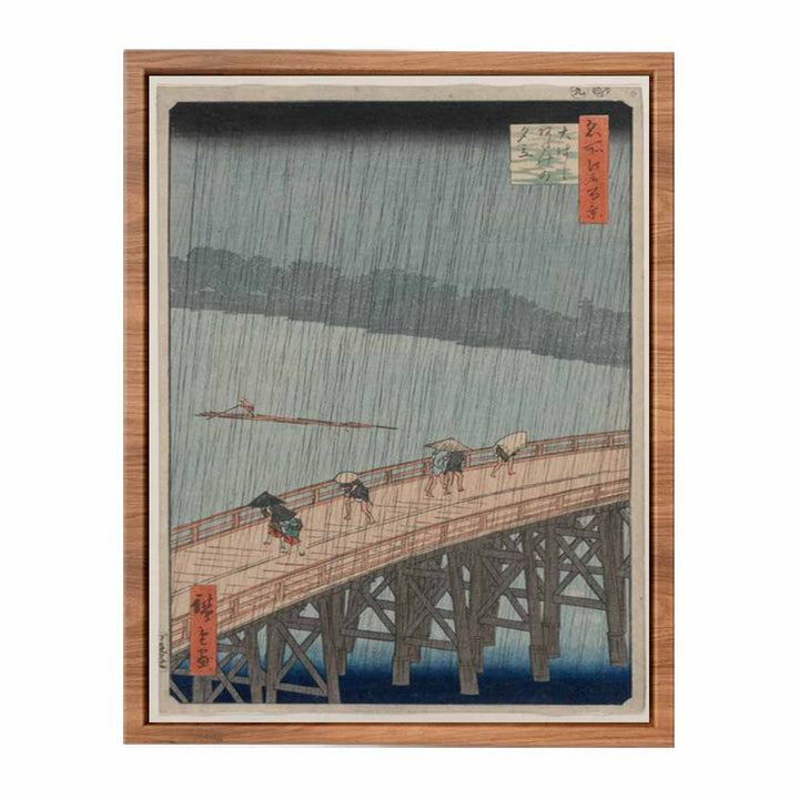 Sudden Shower over Shin-Ōhashi Bridge and Atake, from the series One Hundred Famous Views of Edo