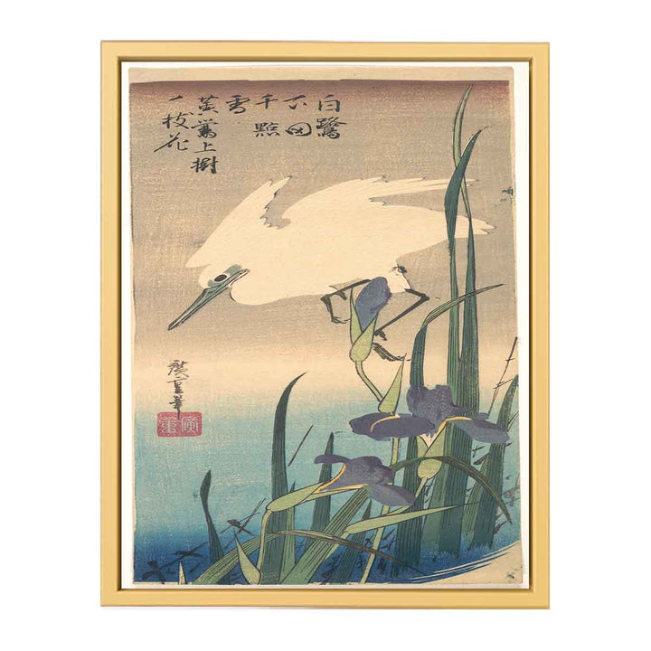 White Heron and Iris