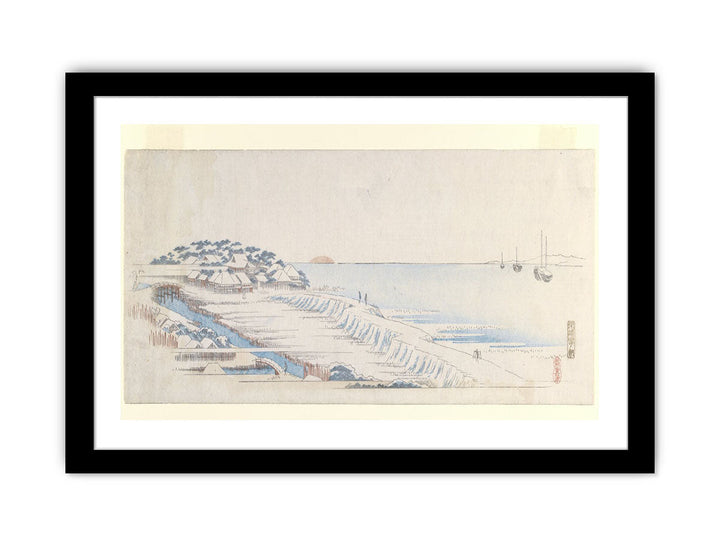 Snow Dawn at Susaki from the Letter-Sheet Set