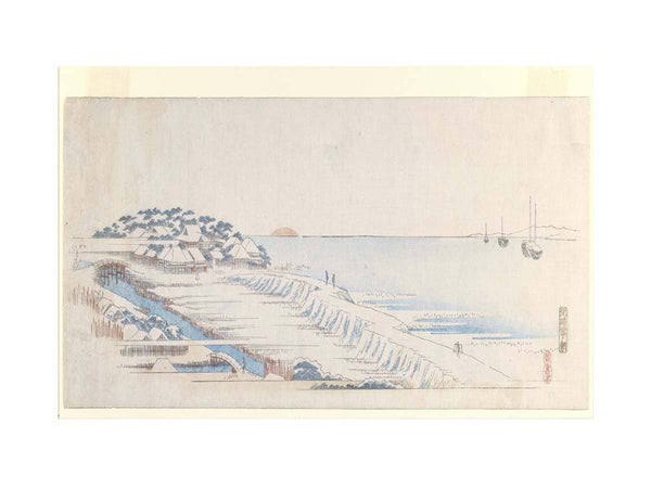 Snow Dawn at Susaki from the Letter-Sheet Set