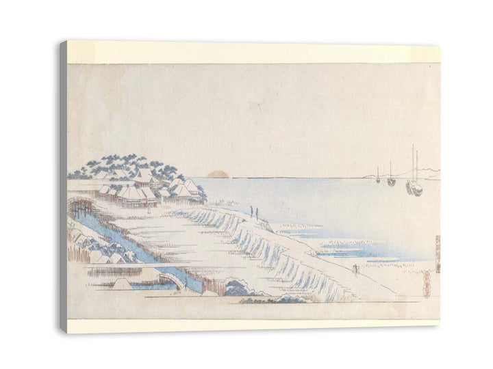 Snow Dawn at Susaki from the Letter-Sheet Set