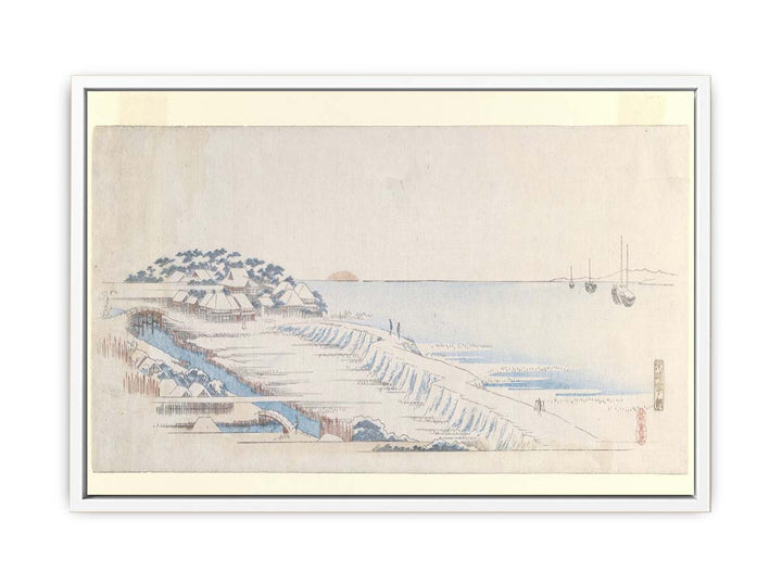 Snow Dawn at Susaki from the Letter-Sheet Set