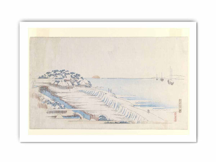 Snow Dawn at Susaki from the Letter-Sheet Set