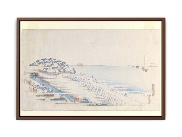 Snow Dawn at Susaki from the Letter-Sheet Set