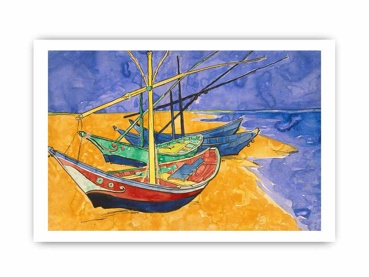 Fishing Boats By Van Gogh
