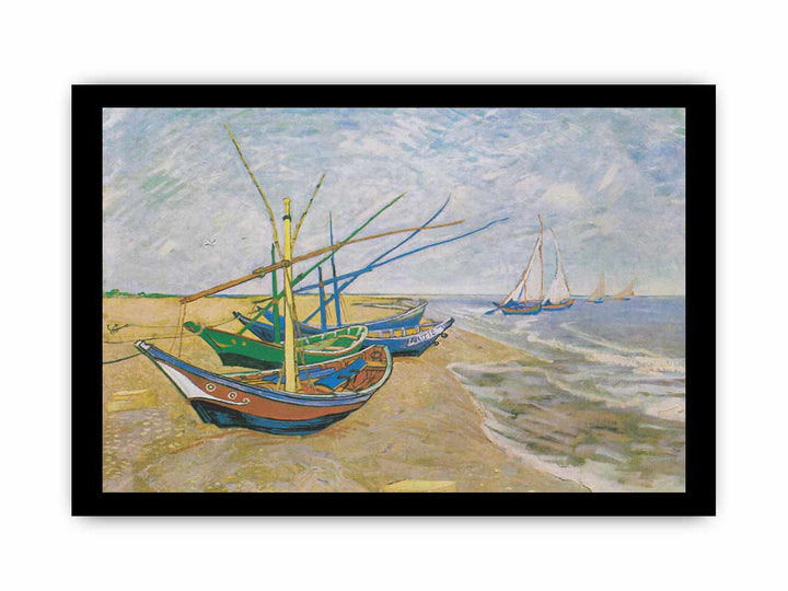 Fishing Boats At Sainte-Marie By Van Gogh