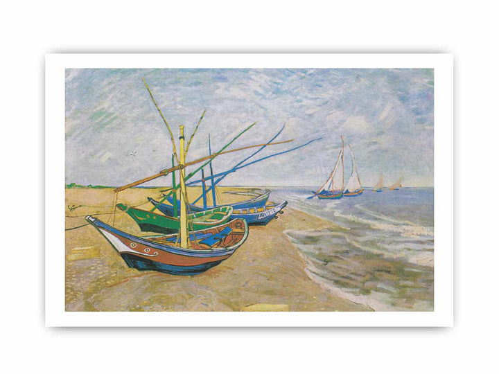 Fishing Boats At Sainte-Marie By Van Gogh