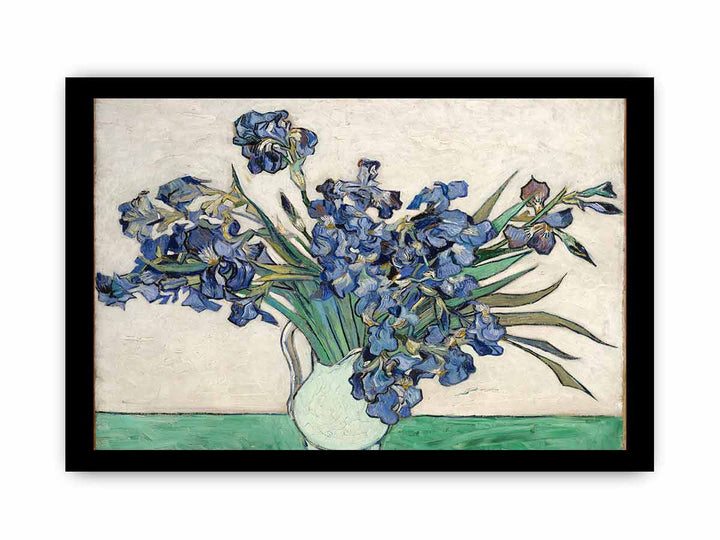 Irises In Vase Painting By Van Gogh