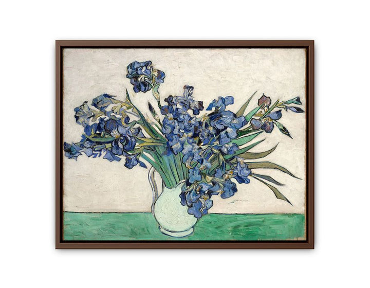 Irises In Vase Painting By Van Gogh