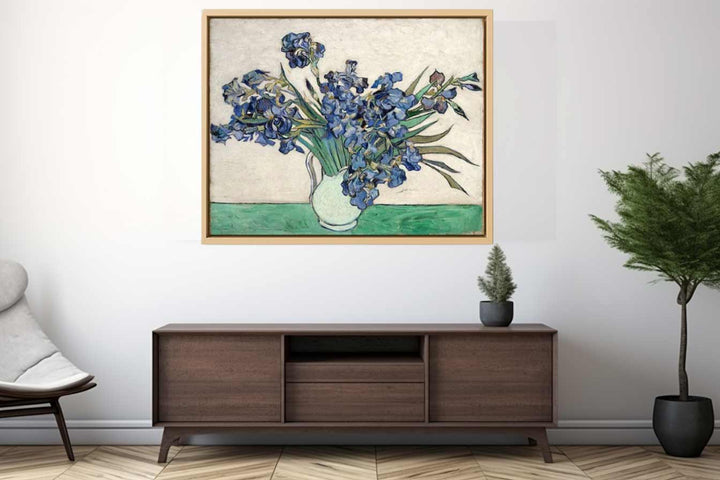 Irises In Vase Painting By Van Gogh
