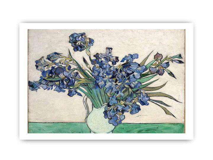Irises In Vase Painting By Van Gogh