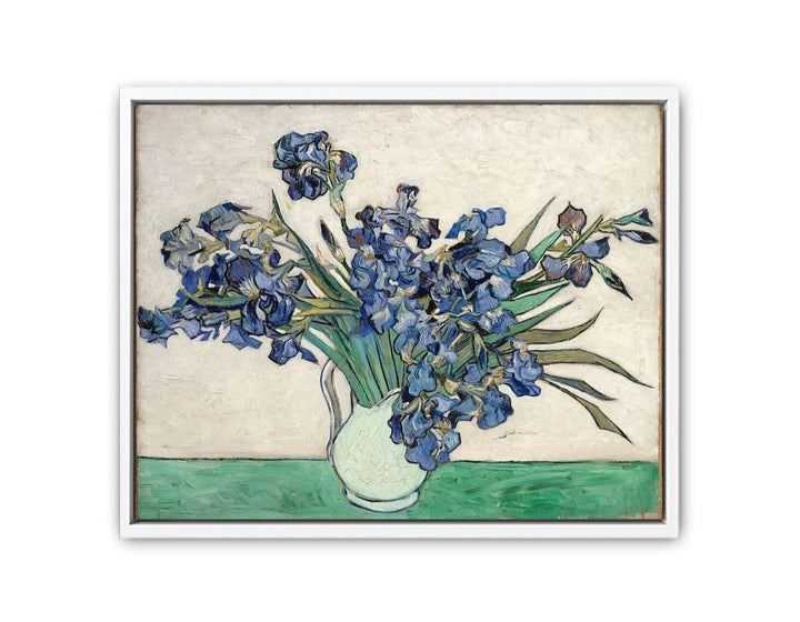 Irises In Vase Painting By Van Gogh