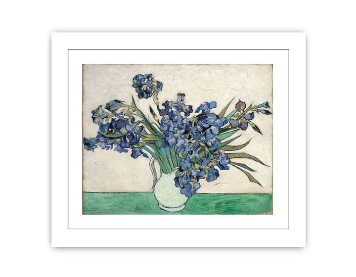 Irises In Vase Painting By Van Gogh