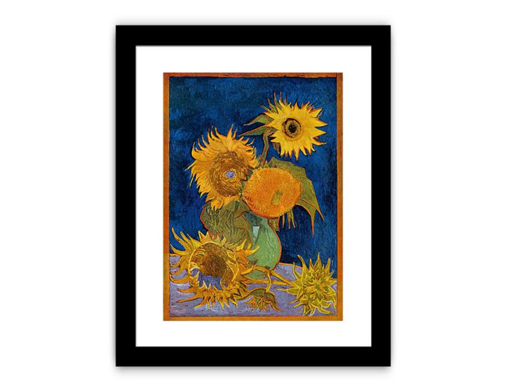 Sunflowers On Blue By Van Gogh