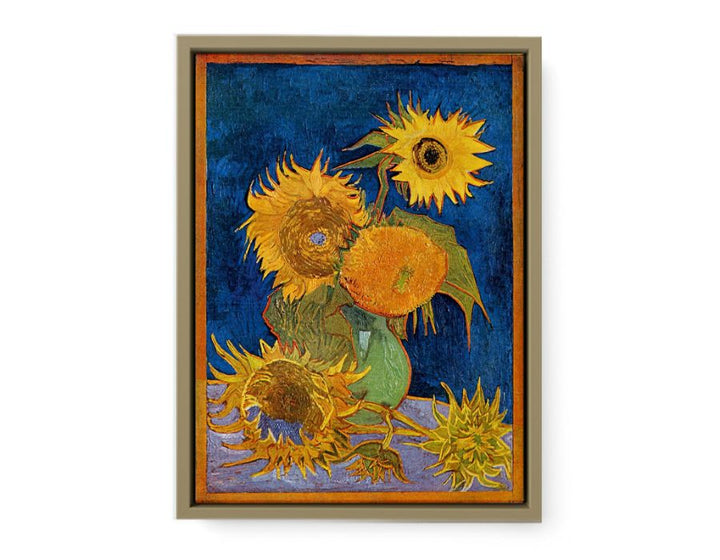 Sunflowers On Blue By Van Gogh