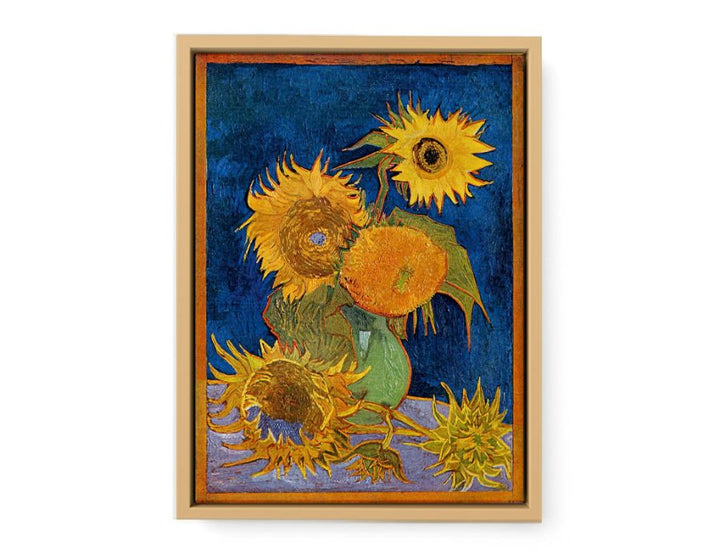 Sunflowers On Blue By Van Gogh