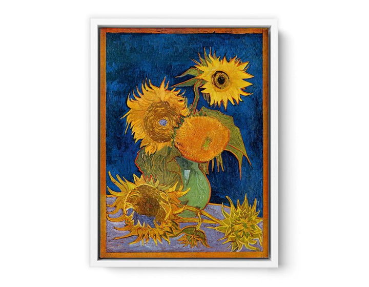 Sunflowers On Blue By Van Gogh