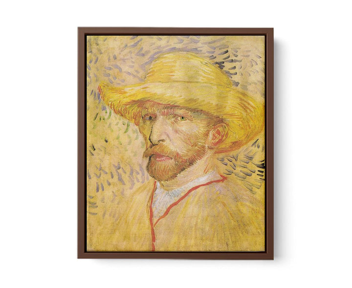 Self Portrait With A Straw Hat By Van Gogh