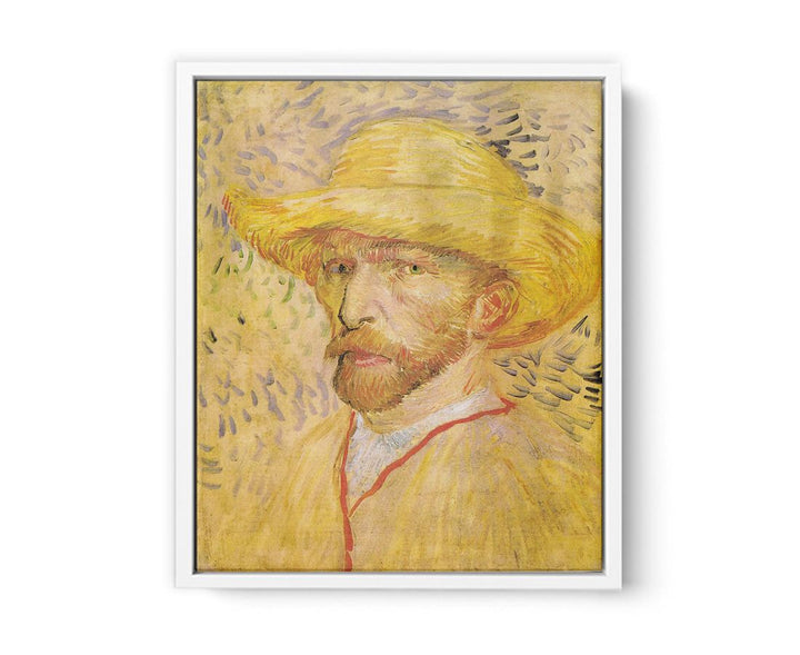 Self Portrait With A Straw Hat By Van Gogh