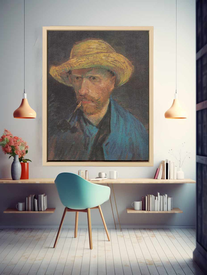 Self Portrait With Hat Painting of Van Gogh