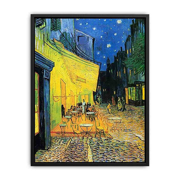 Cafe Terrace at Night Painting