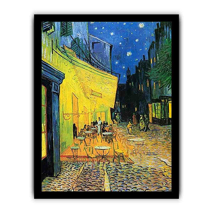 Cafe Terrace at Night Painting