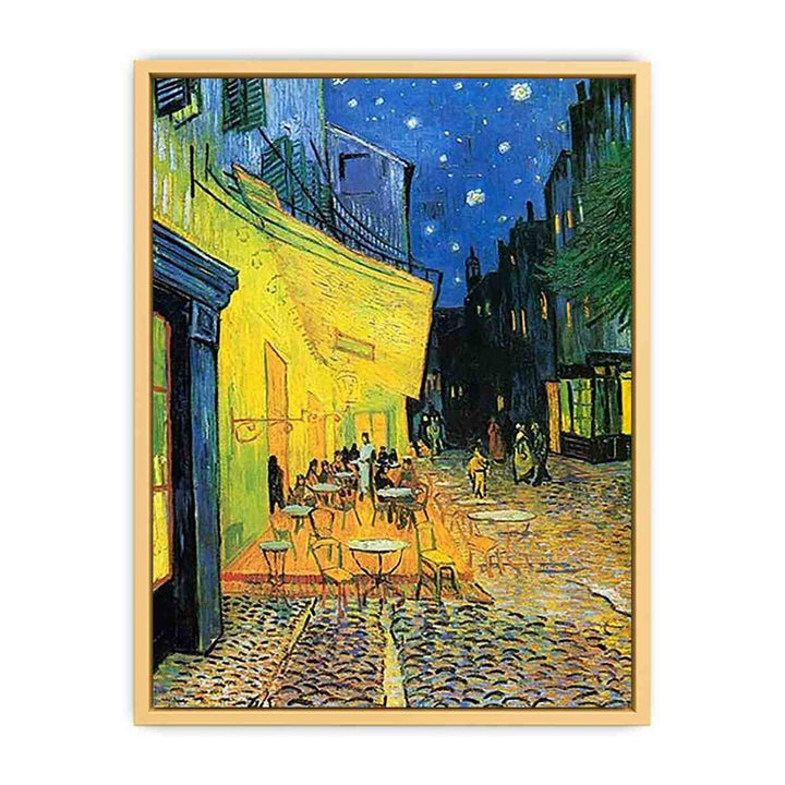 Cafe Terrace at Night Painting