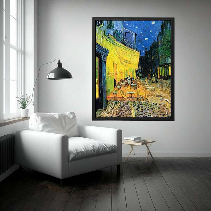 Cafe Terrace at Night Painting