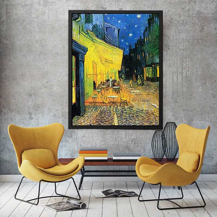 Cafe Terrace at Night Painting