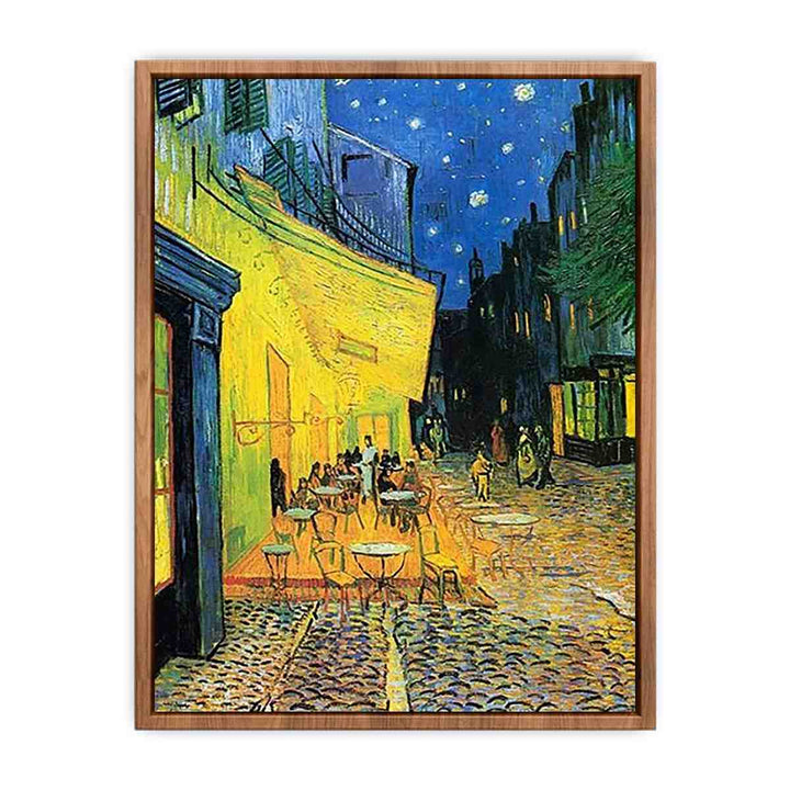 Cafe Terrace at Night Painting