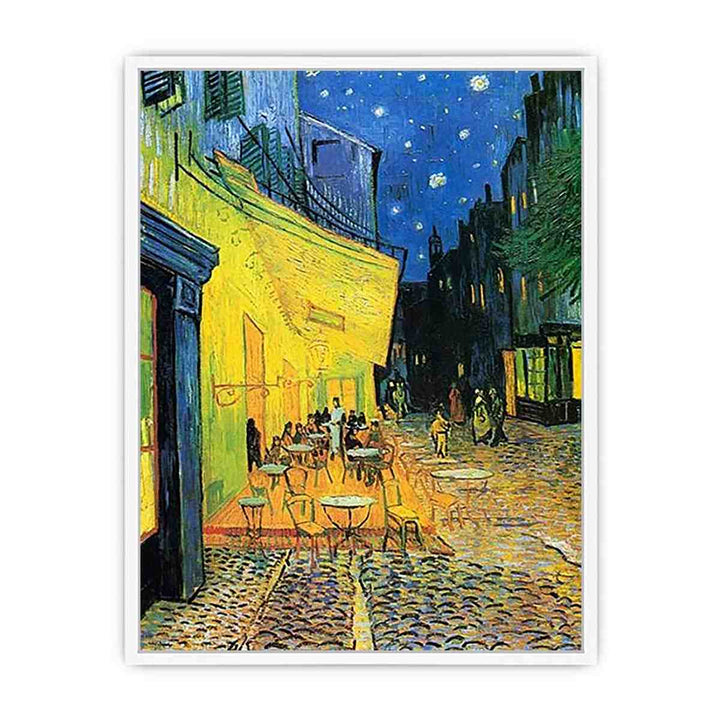 Cafe Terrace at Night Painting