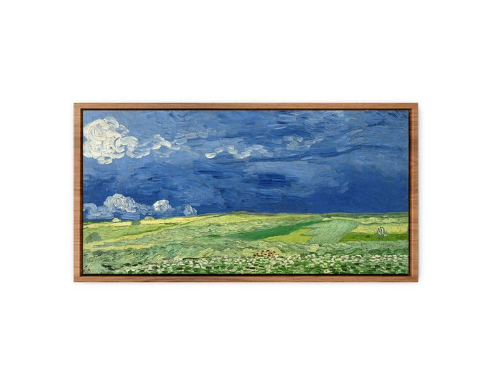 Wheatfield under thunderclouds