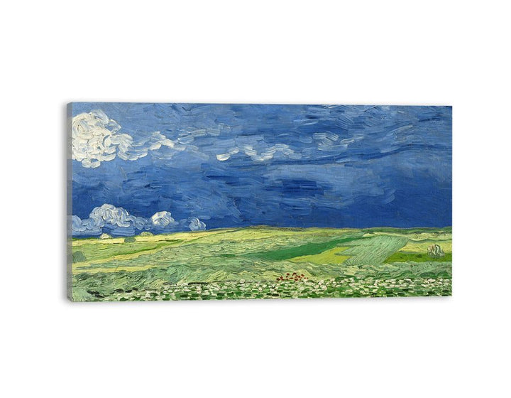 Wheatfield under thunderclouds