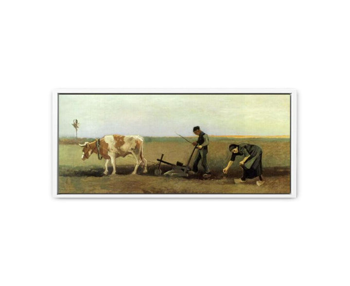 Plow In Field Painting by Van Gogh