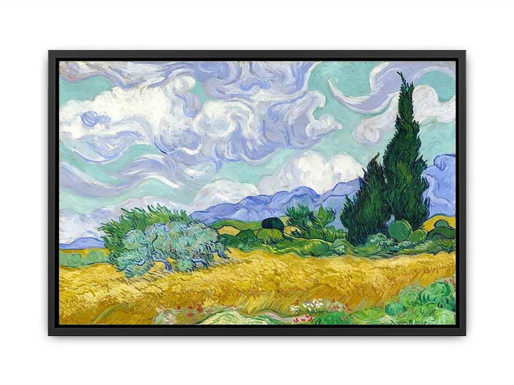 Wheat Field with Cypresses