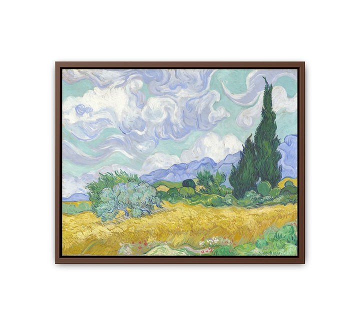 Wheat Field with Cypresses