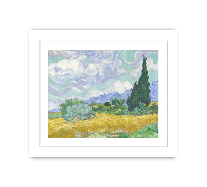 Wheat Field with Cypresses