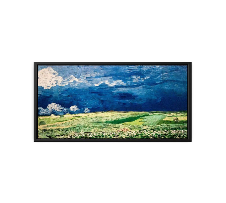 Wheat Field under Clouded Sky
