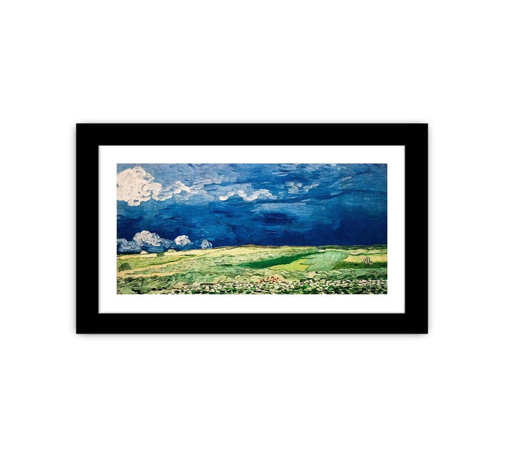 Wheat Field under Clouded Sky